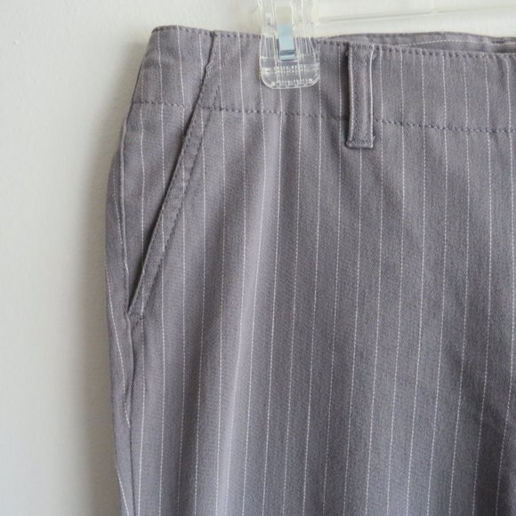 New Women’s Express Chino Lt Grey Striped Casual Jeans Bootcut Leg Pants Size 6 - Picture 3 of 11